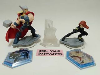 Disney Infinity Marvel The Avengers Thor Black Widow Avengers Crystal Tower Game Figures + 2 Power Discs