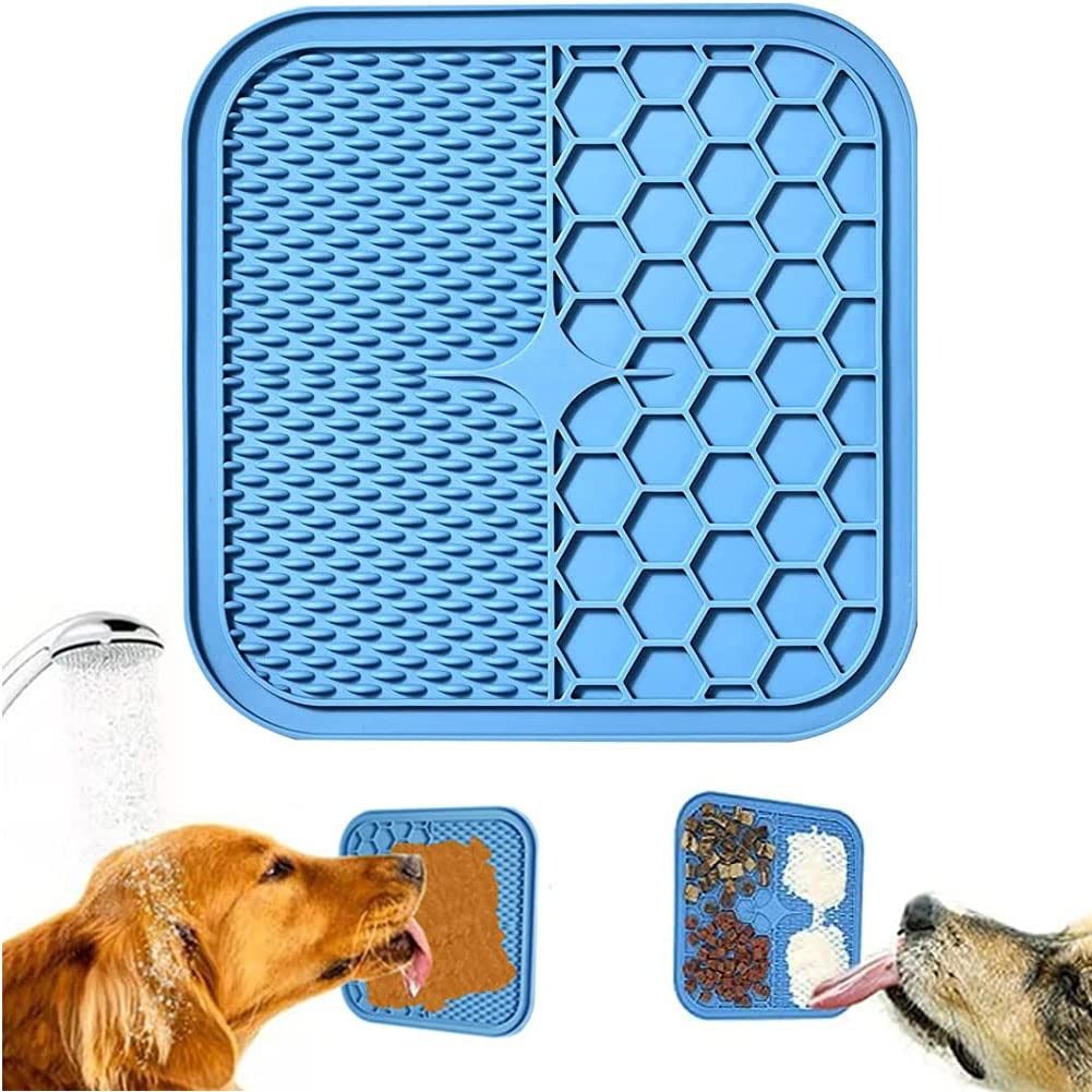2 Pack Lick Mat for Dogs and Cats, Dog Slow Feeder Dowl Mat for Bathing  Grooming Nailing Trimming, Dog Feeding Mat, Licking Pad for Dogs Cats