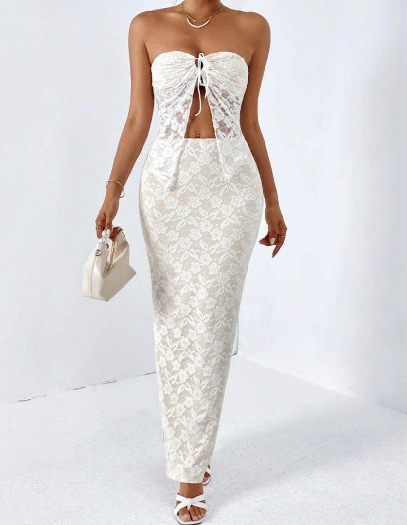 Drawstring hotsell lace skirt
