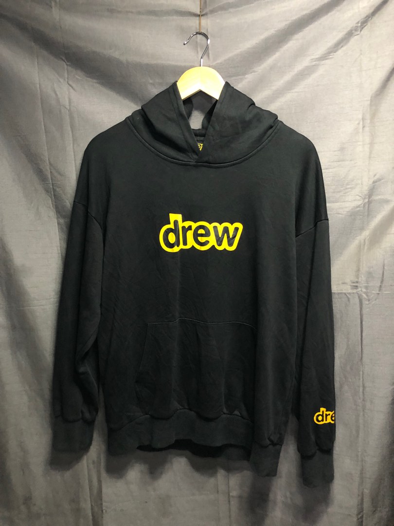 DREW BLACK HOODIE, Men's Fashion, Tops & Sets, Hoodies on Carousell
