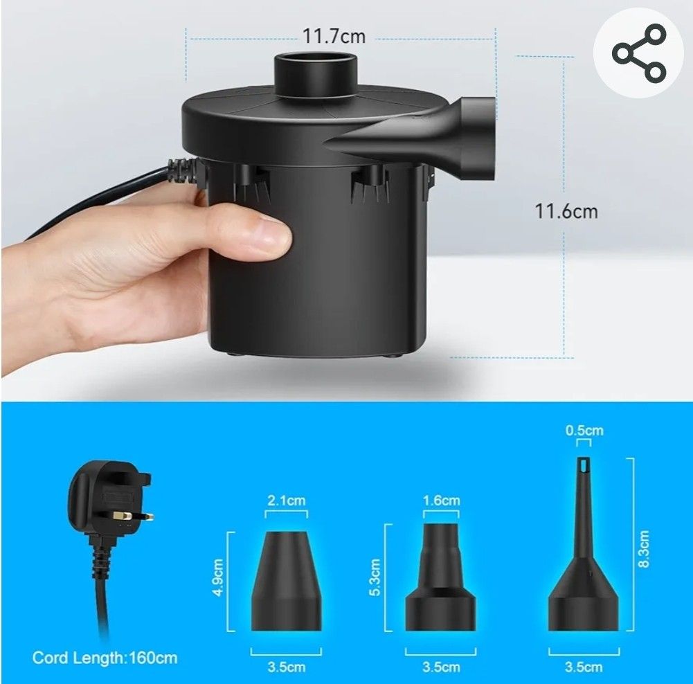 Electric Pump for Inflatables Victoper Air Pump Paddling Pool Pump 220240V/130W Electric Pump