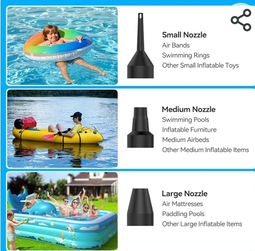 Electric Pump for Inflatables Victoper Air Pump Paddling Pool Pump