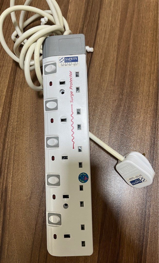 Socket String Edf 2.5m Extension Cord with 5 Sockets @$12, TV & Home Appliances ...