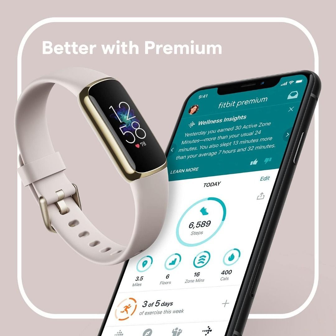  Fitbit Luxe-Fitness and Wellness-Tracker with Stress