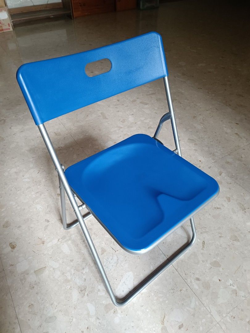 Folding Chair blue, Furniture & Home Living, Furniture, Chairs on