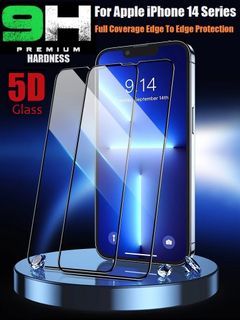 For Apple iPhone 14 Series Premium 9H 5D Full Coverage Tempered Glass Screen Protector