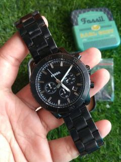 fossil chronograph full black original