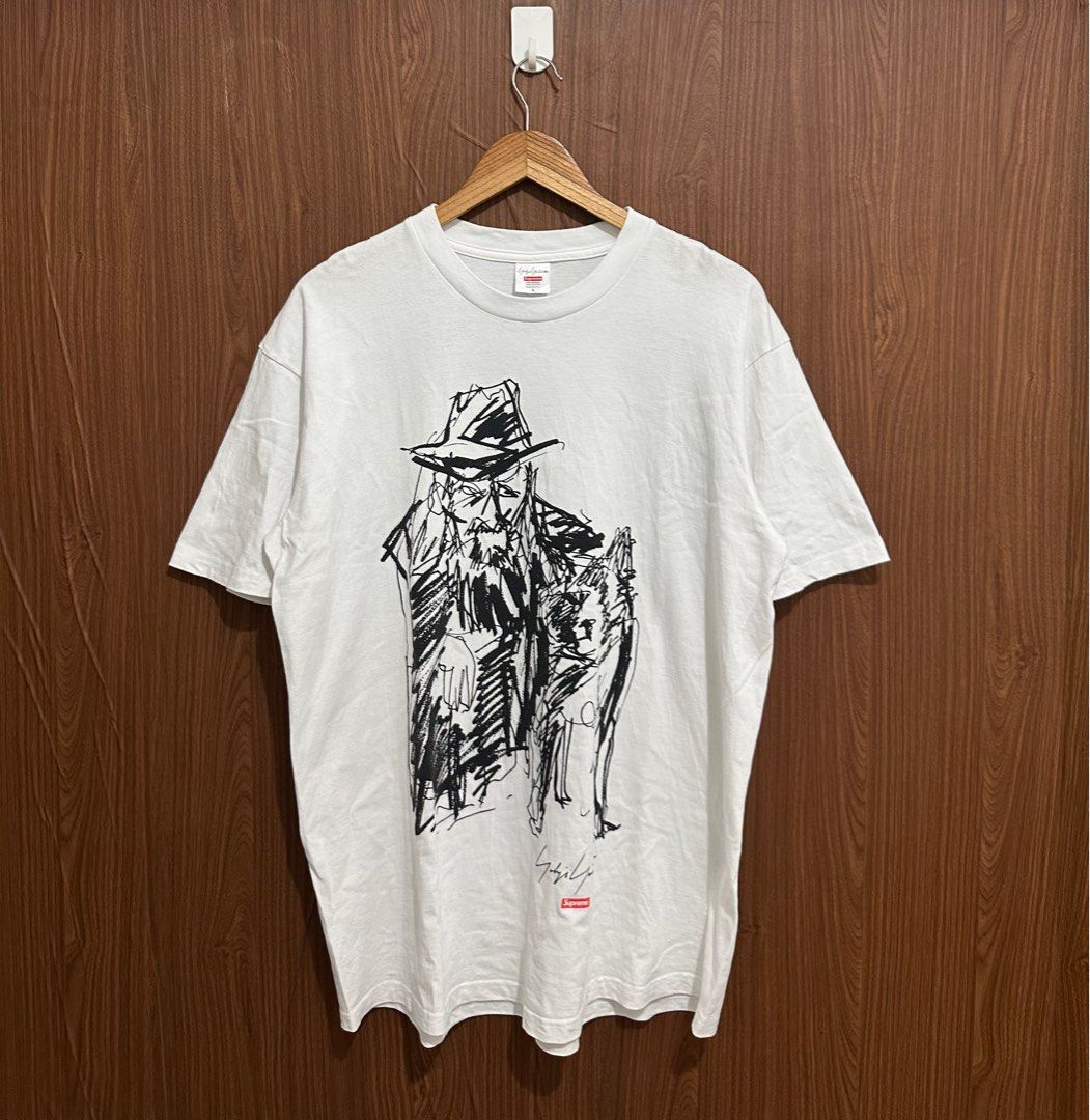 買蔵Supreme Yohji Yamamoto Scribble Portrait Tシャツ/カットソー(半袖/袖なし)