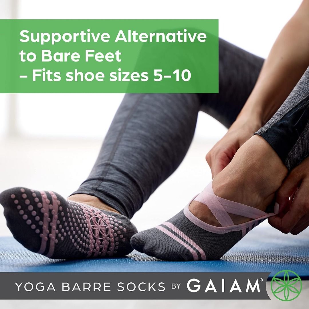 GAIAM Super Grippy Yoga Socks All Grip No Slip Women Shoe Size 5-10 (Brand  New) 