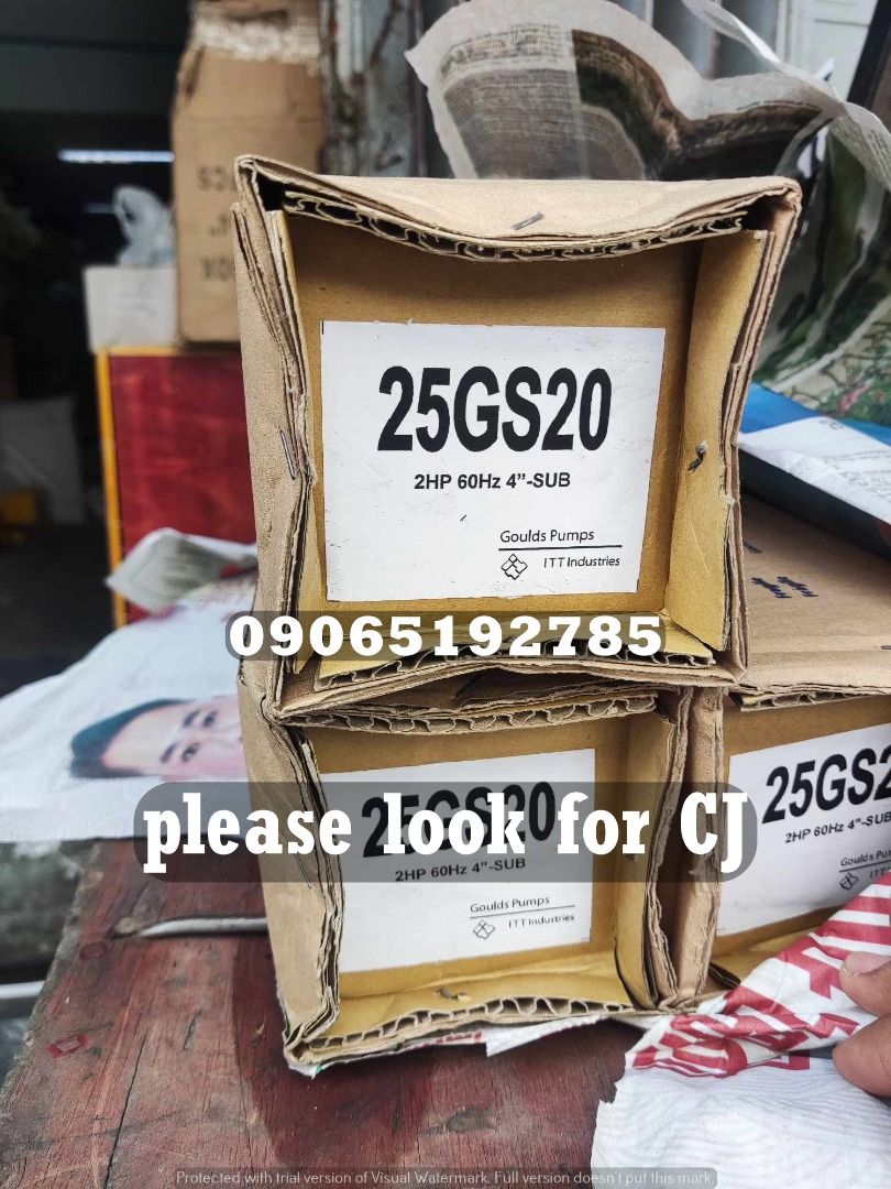 Goulds Submersible Pump (Category: Construction Tools & Equipment) located in Makati City. Submitted by claire_joy (Listing ID 1268384214, Image 2). Description: CONTACT DETAILS: 📌0-9-0-6-5-1-9-2-7-8-5 please look for CJ. 🧭LOCATION: 📍Manila Mayhaligue St. Abad Santos Manila 📍Cavite Centennial Rd Kawit Cavite note: price may change without prior notice.