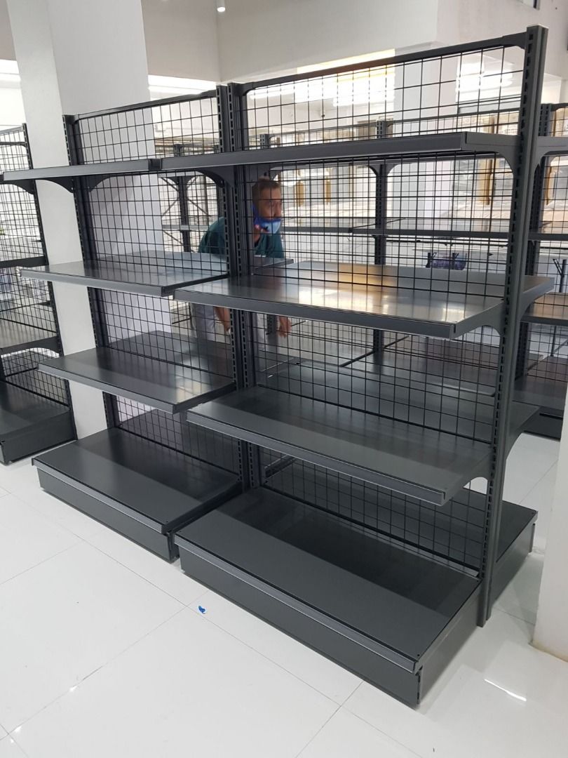 Gray Design steel metal racks Grocery standee racks, Furniture & Home ...