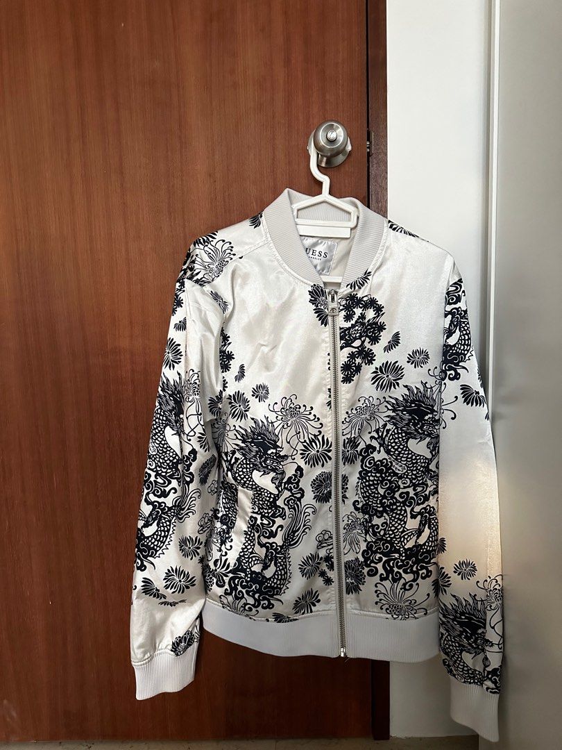 GUESS Dragon print bomber Jacket Men s Fashion Coats Jackets