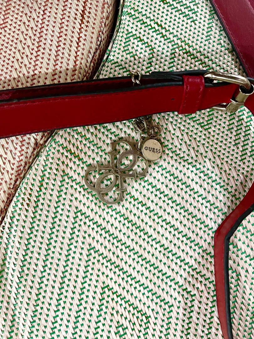 Guess Red Quilted Bag, Women's Fashion, Bags & Wallets, Crossbody Bags