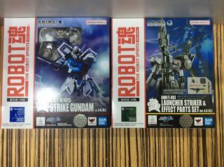 Bandai Robot Spirits [Side MS] - GAT-X105 Strike Gundam Ver. A.N.I.M.E and AQM/E-X03 Launcher Striker & Effect Parts Set Ver. A.N.I.M.E