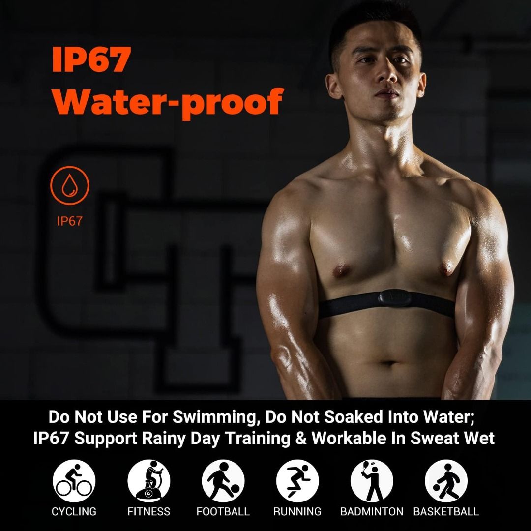 H6 Heart Rate Monitor Chest Strap Bluetooth4.0 ANT IP67 Chest