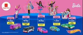 Happy Meal Toys : Barbie, Hot Wheels