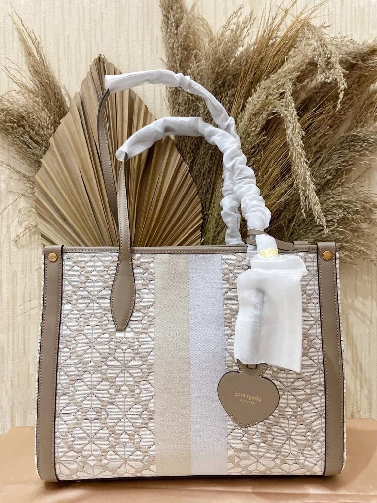 Spade flower jacquard best sale market large tote