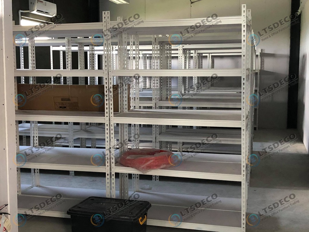 HEAVY DUTY SLOTTED STEEL RACKS 5 LAYERS HOME AND OFFICE FURNITURE AND ...