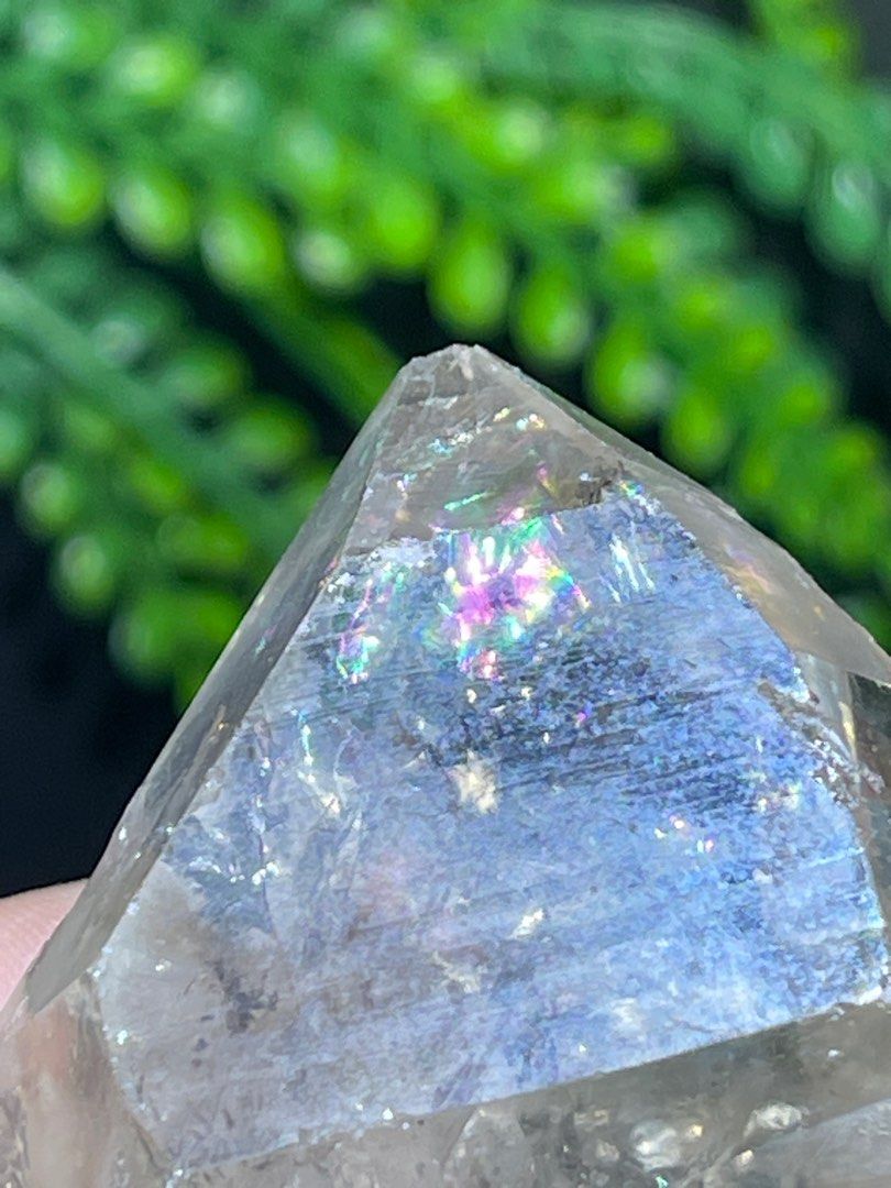 Herkimer Diamond Crystal Raw Stone Natural Quartz Shining. With rainbow Diamond Natural Crystal