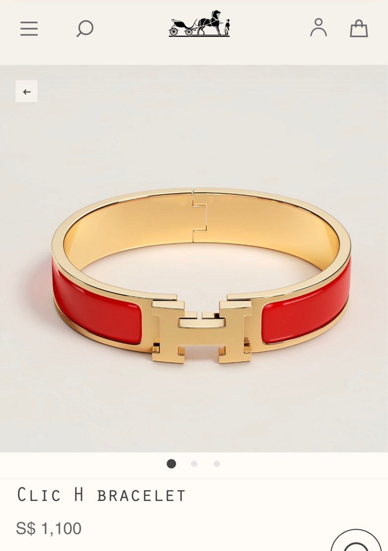 Red hermes outlet bracelet