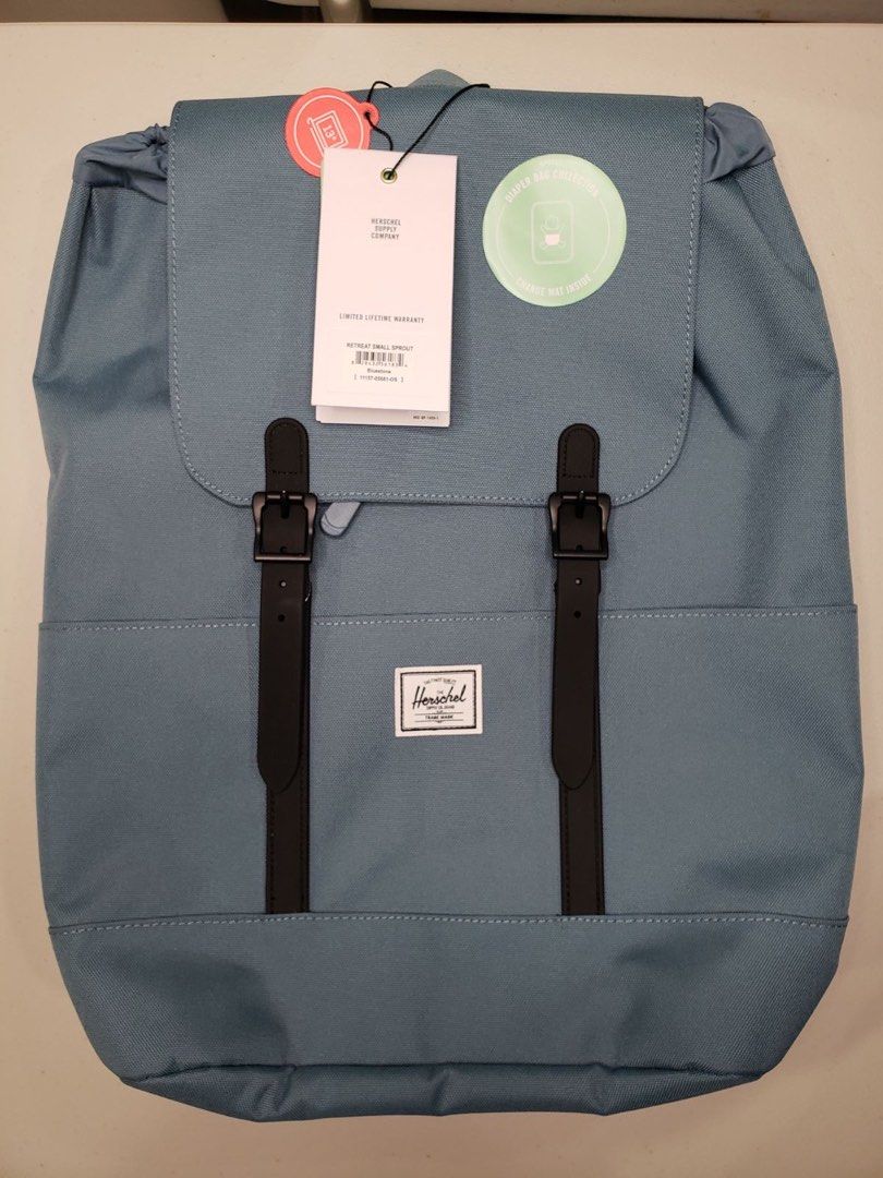 HERSCHEL RETREAT SMALL SPROUT BACKPACK BLUESTONE 15 (Category: Backpacks) located in Caloocan City. Submitted by JVLU1996 (Listing ID 1268434874, Image 1). Description: HERSCHEL RETREAT SMALL SPROUT BACKPACK BLUESTONE 15 Srp-8800 My price -5500 For stylish outings with the little one, the Herschel Retreat Small Sprout Backpack includes functional and convenient features. Featuring an easy-access folding change mat. Can also be used as a regular t