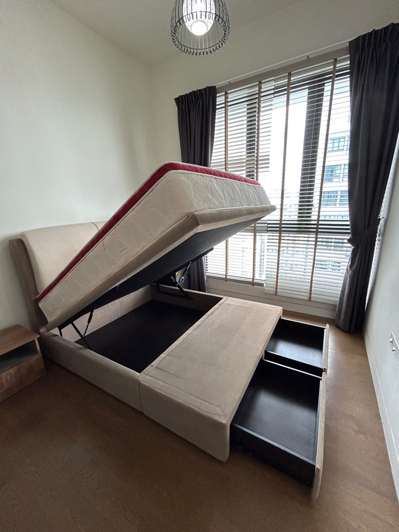 High quality bed frame with storage, Furniture & Home Living, Furniture