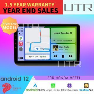 HIGH-END LATEST ANDROID HONDA VEZEL/ HR-V/XR-V 10.1 INCH 10.4 INCH 8 CORE ANDROID 12 PLAYER 2K ANDROID HEAD UNIT- WIRELESS & WIRED APPLE CARPLAY & ANDROID AUTO