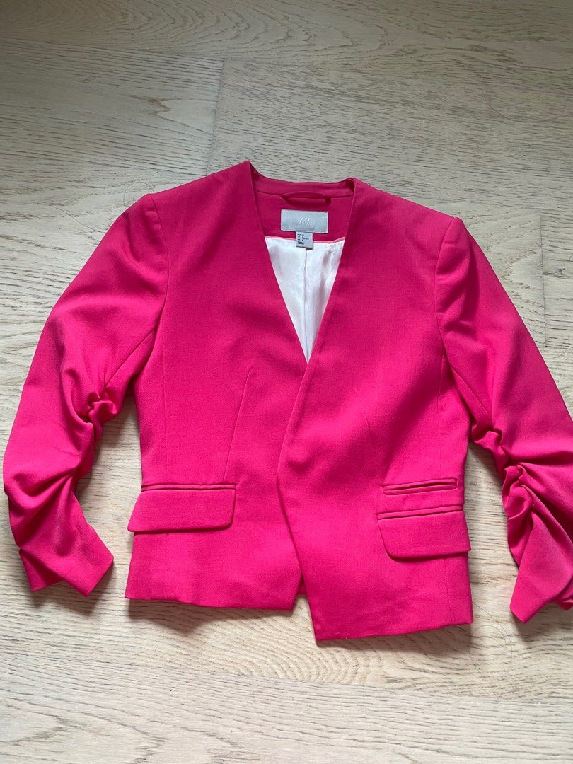 h&m pink blazer
