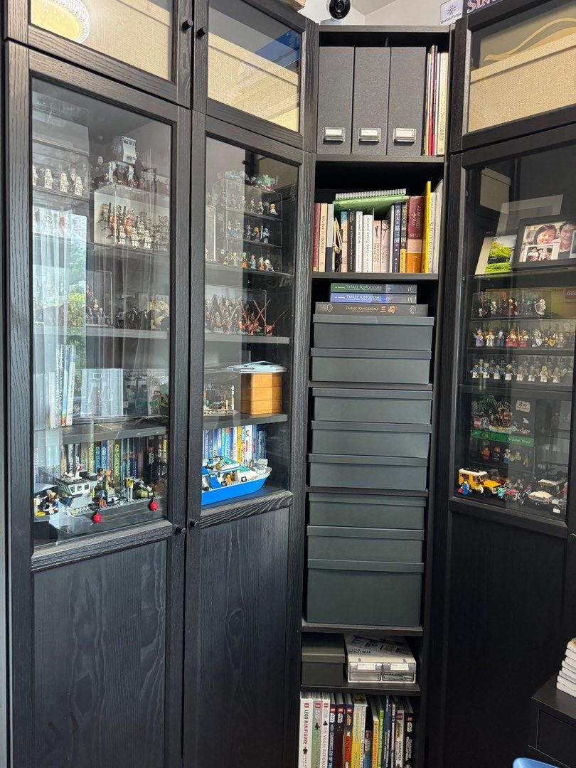 Billy corner bookcase with glass door store
