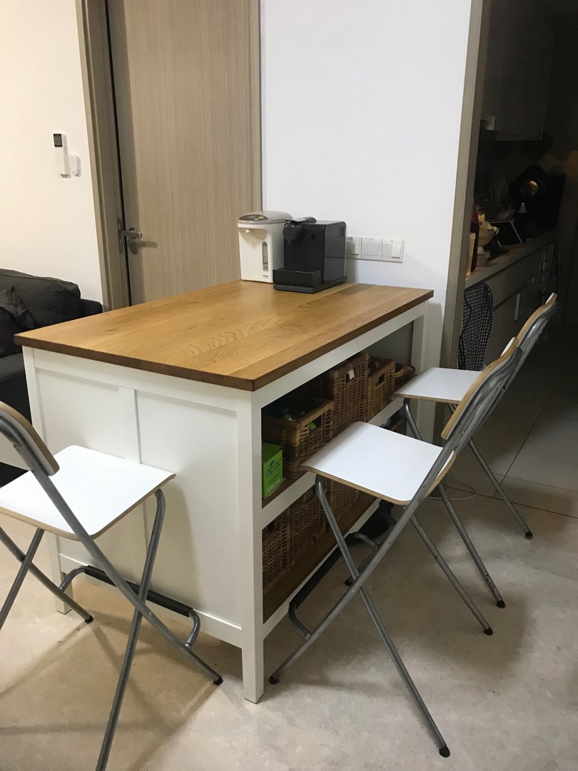 IKEA TORNVIKEN kitchen island set, Furniture & Home Living, Furniture