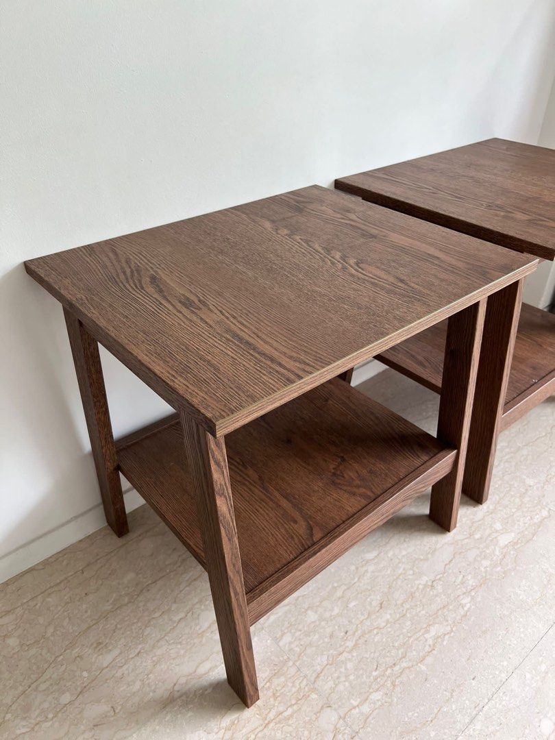 IKEA Walnut Brown lunnarp side table, Furniture & Home Living