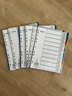 Index Separator (10 Colours) - Plastic