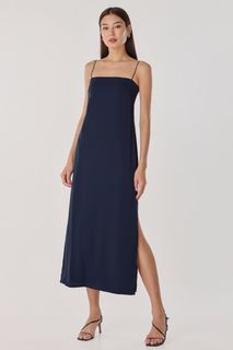 Jen Cami Slip Dress in Midnight Blue