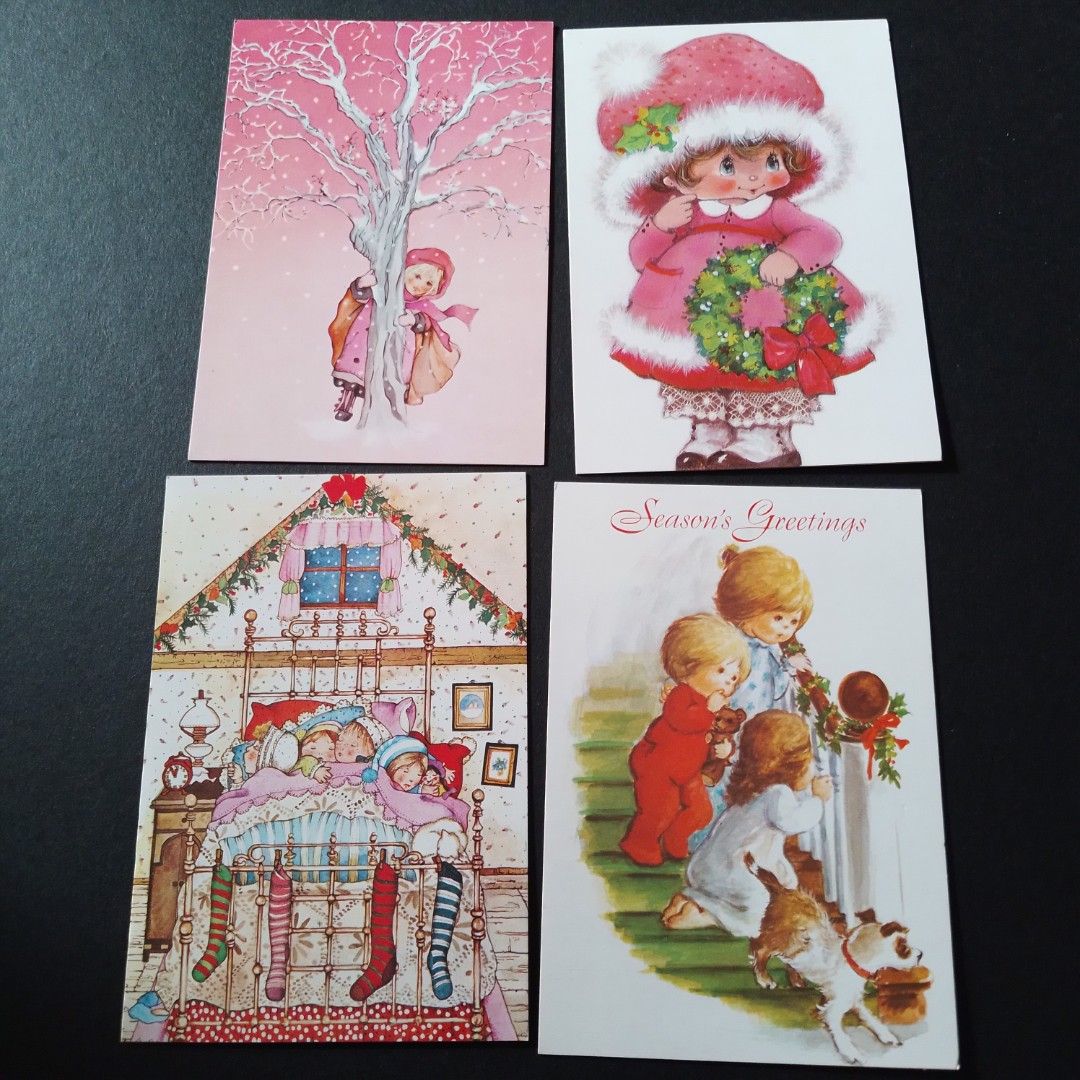 what is the least rare pokemon card Vintage Christmas Greeting Card, Vintage Holiday Card, 1950s Card Tedd main image 0