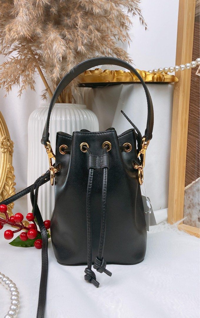 JZC8014 Black Calfskin Mini Mon Tresor Bucket Luxury Bags