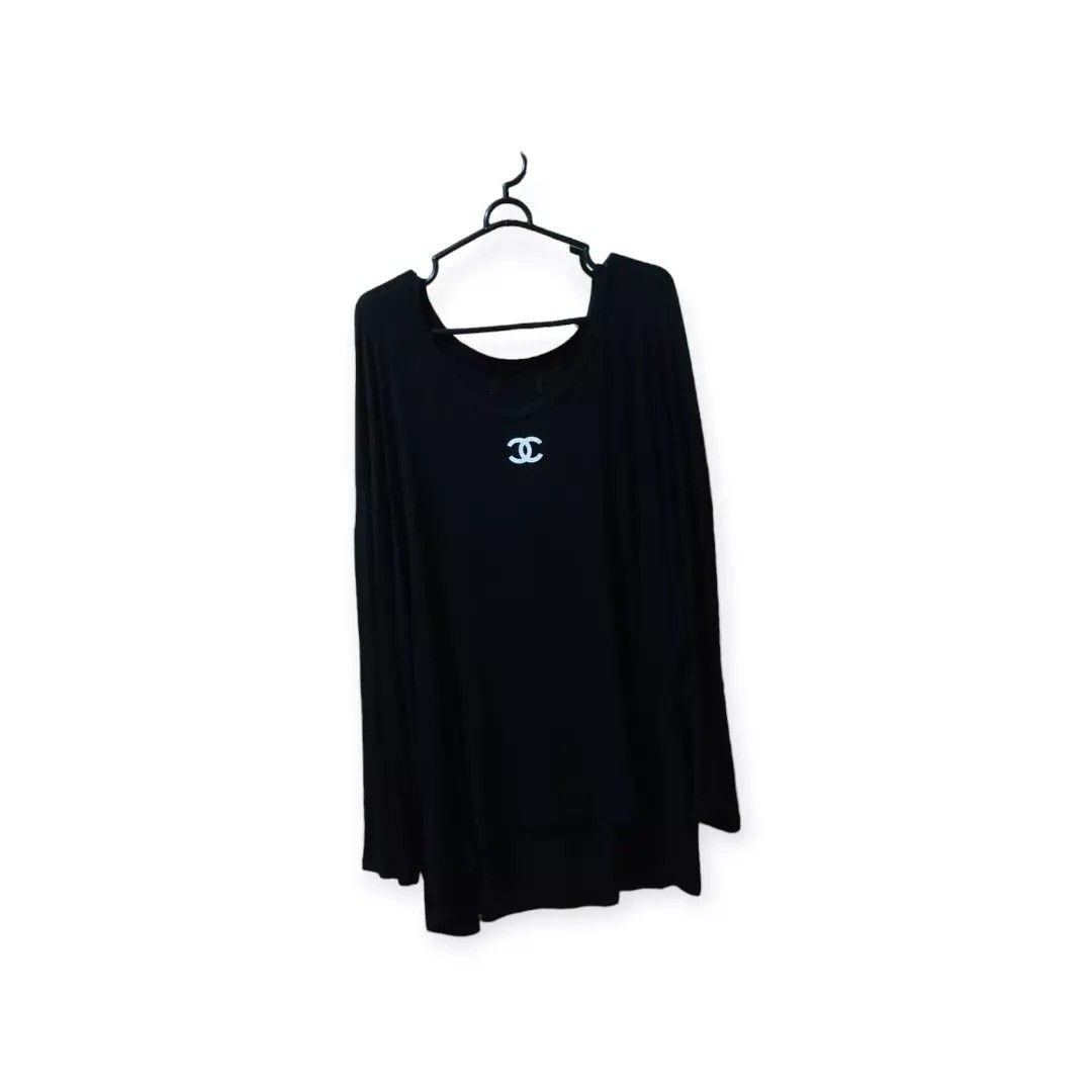 Kaos Chanel Original Hitam, Fesyen Wanita, Pakaian Wanita, Atasan