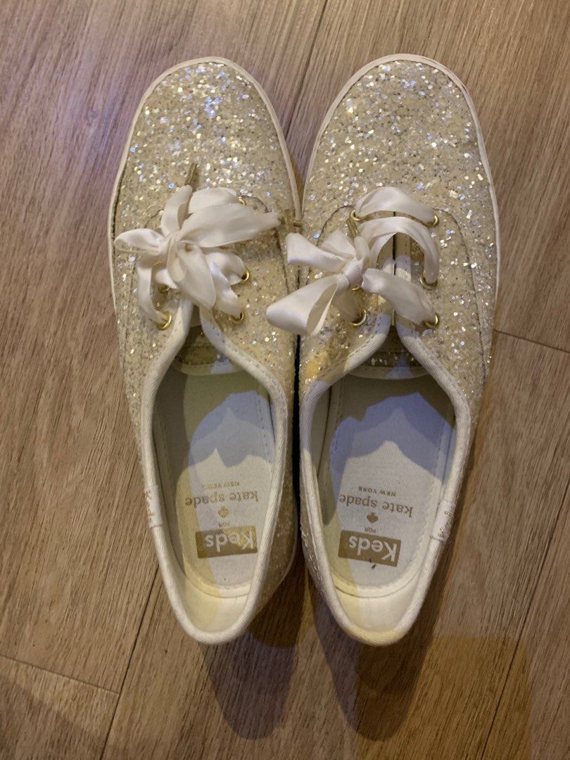 Keds x Kate Spade Glitter Platform Sneakers Luxury Sneakers Footwear on Carousell