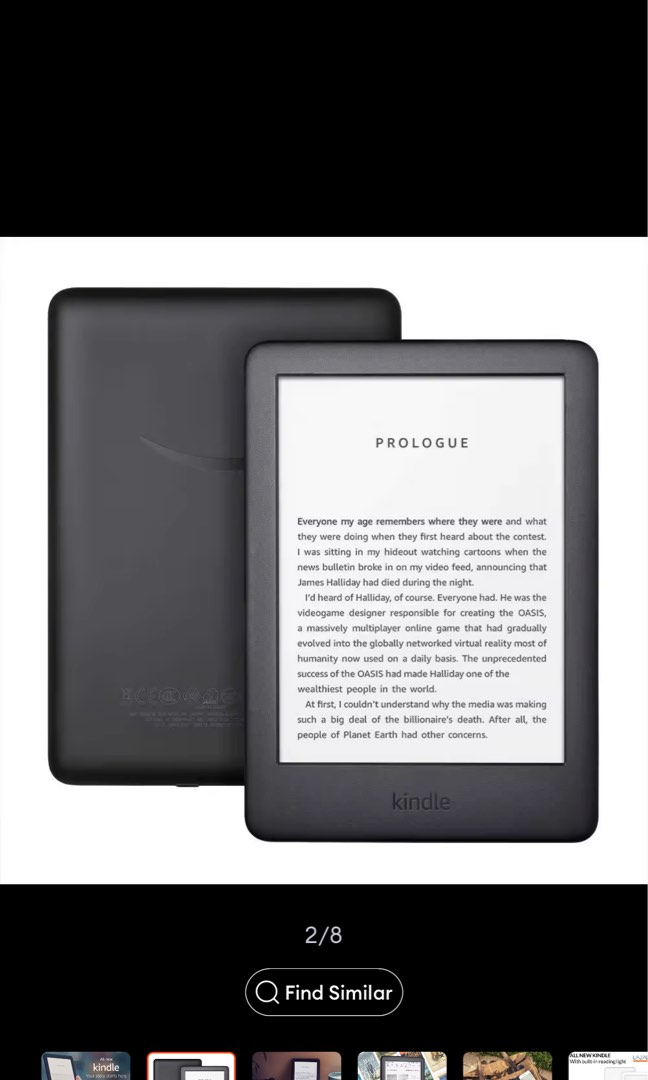Kindle 10th gen with backlight 4gb black with cover, Mobile Phones