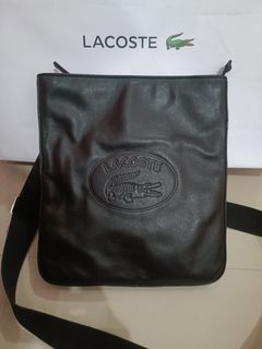 Lacoste sling bag leather ( original )