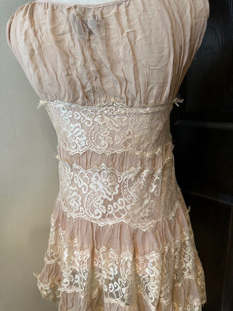 Lacy nude dress, Women's Fashion, Dresses & Sets, Dresses on Carousell