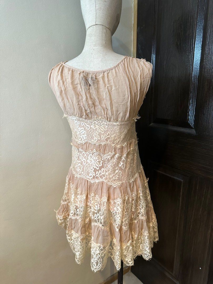 Lacy nude dress, Women's Fashion, Dresses & Sets, Dresses on Carousell