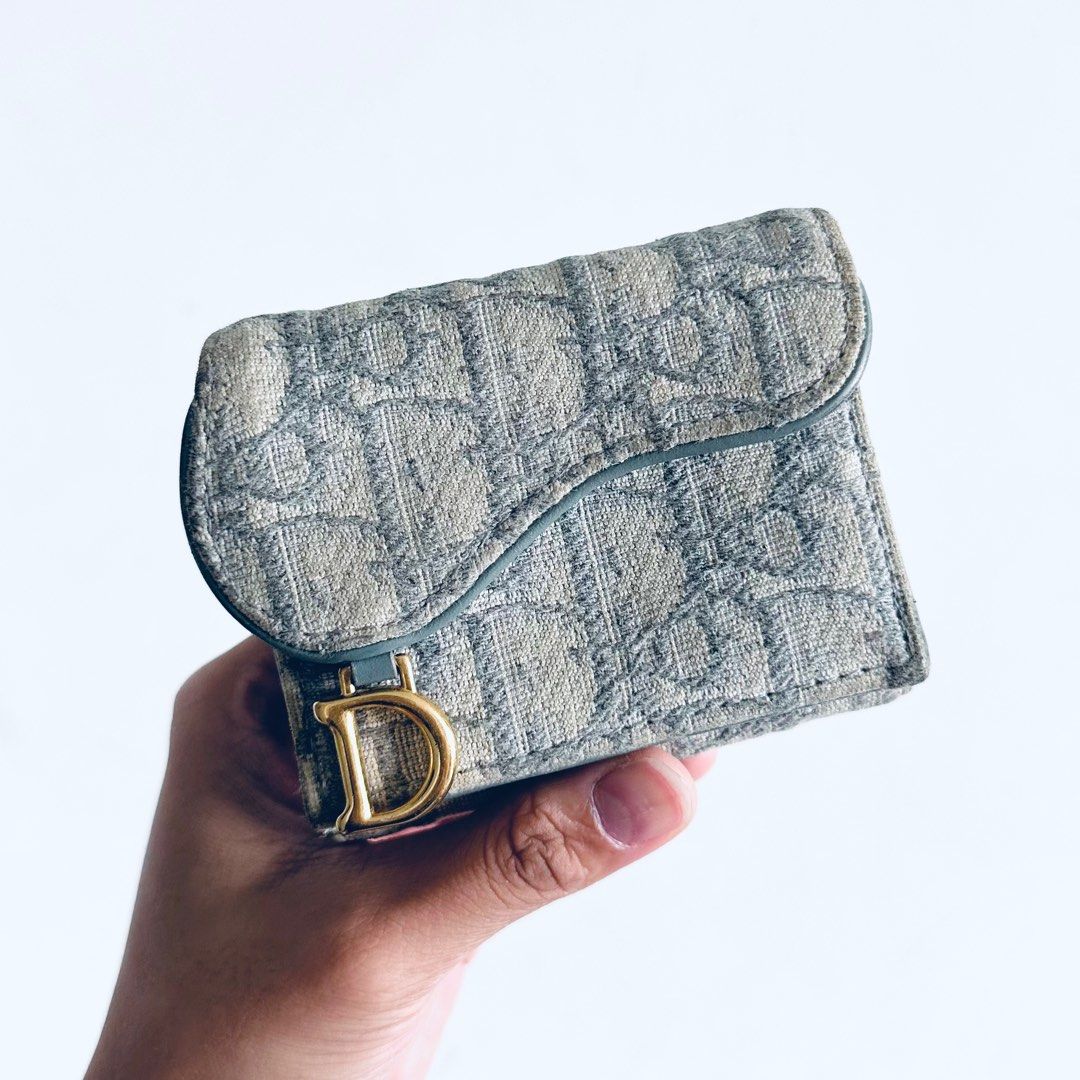 Dior saddle sales compact wallet