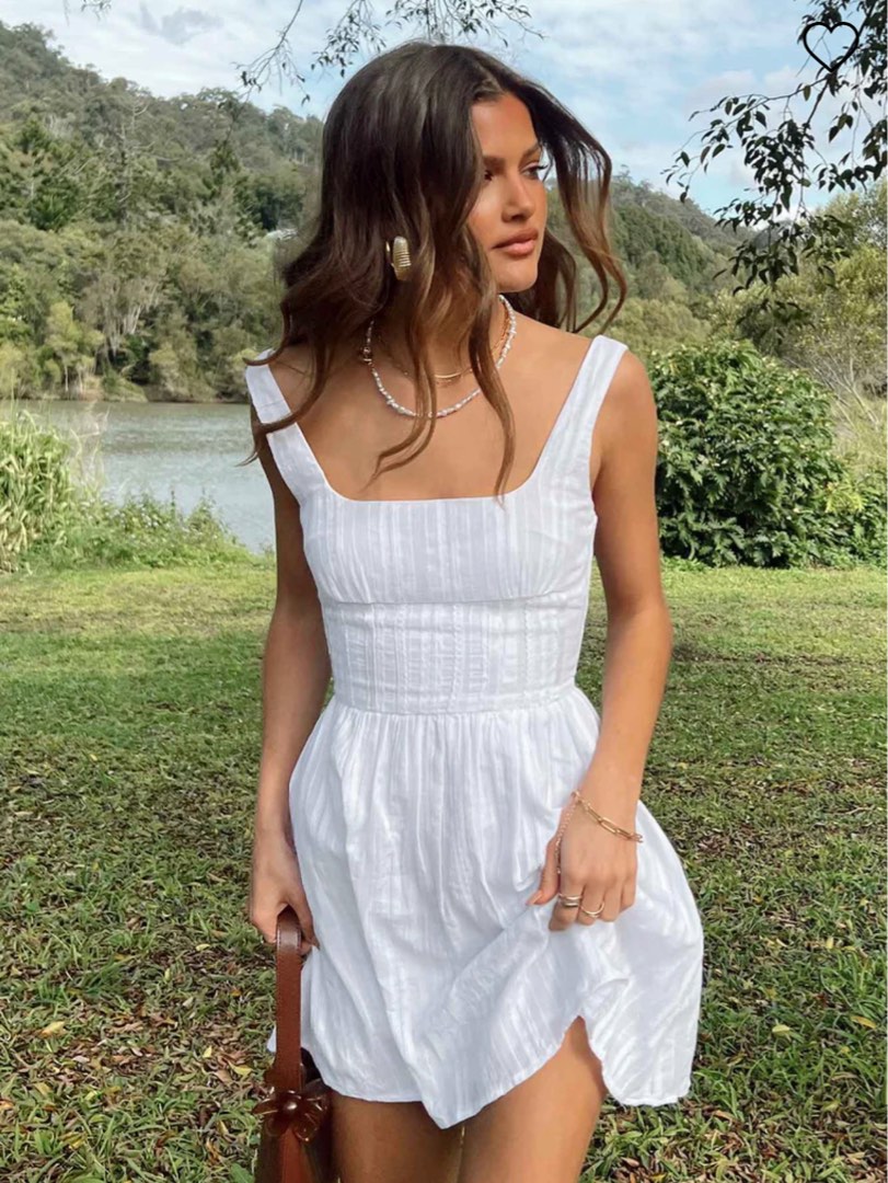 White summer outlet dress mini