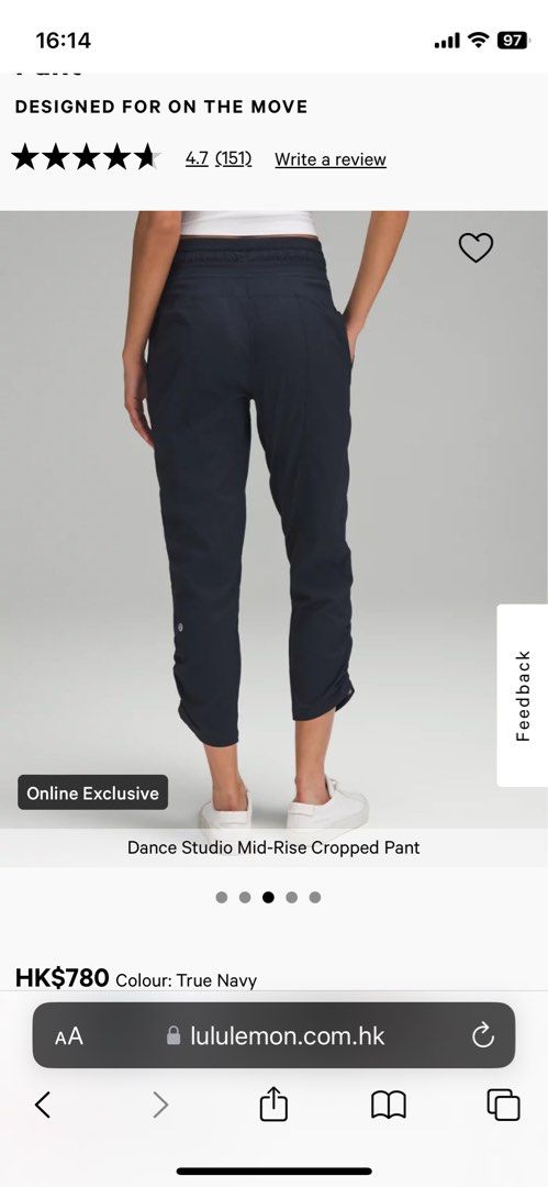 Lululemon Dance Studio Mid-Rise Pant *Regular Size 6 True Navy Blue New  With Tag