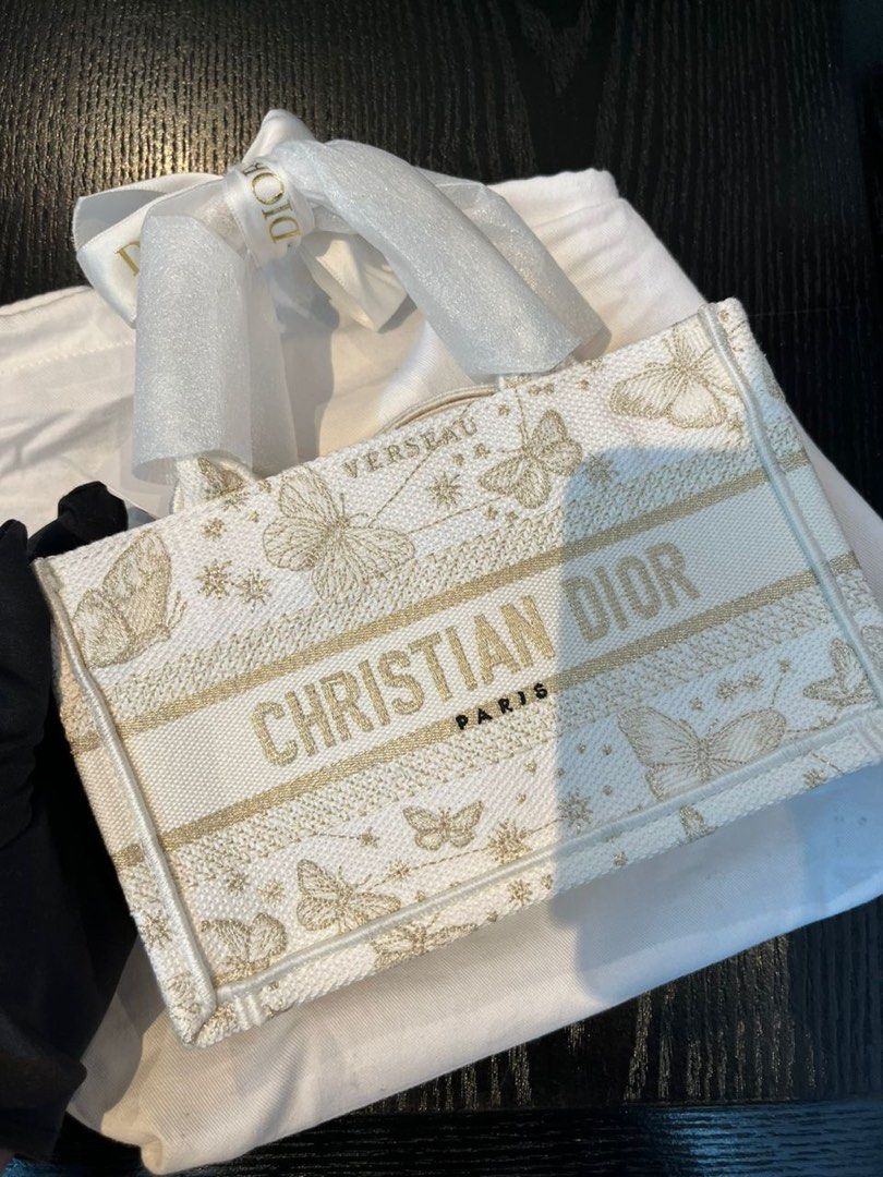 Mini Dior Book Tote with Strap Butterfly Zodiac Embroidery Luxury Bags Wallets on Carousell
