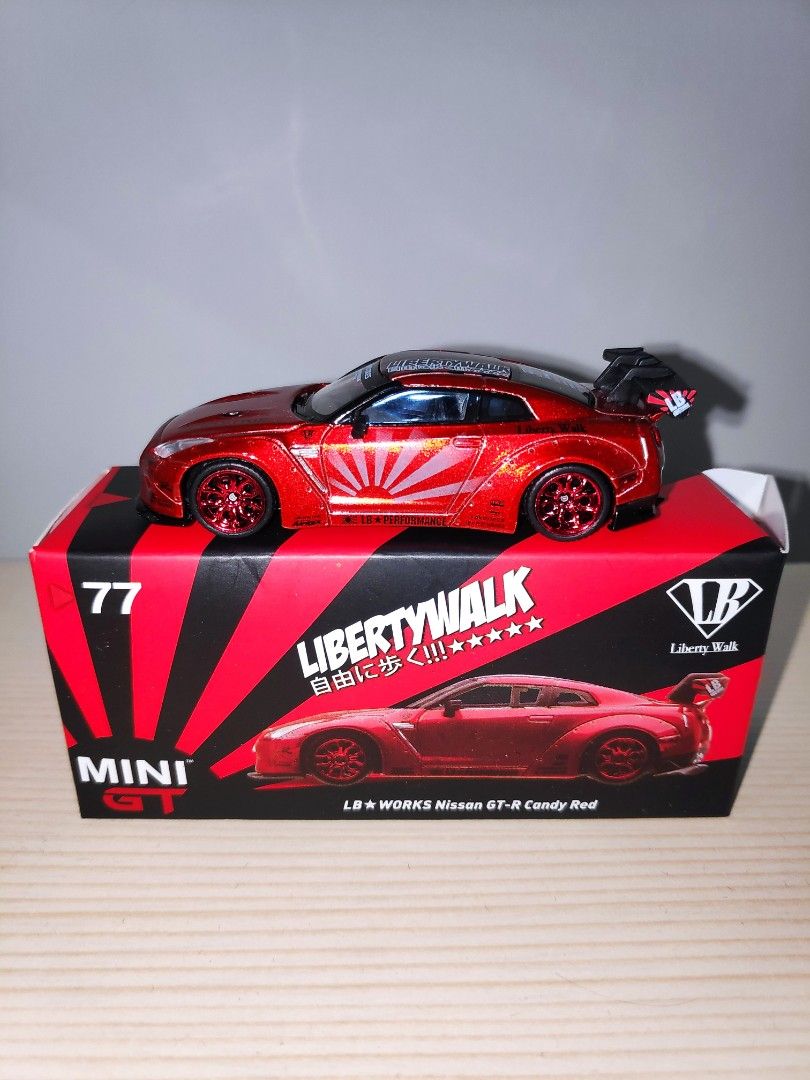 Mini GT #77 GTR R35 LB Works Candy Red, Hobbies & Toys, Toys 