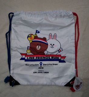 Missy's LINE FRIENDS White Drawstring Bag | String Bag