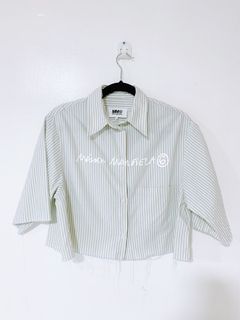 ⚜️MM6 - Maison Margiela striped cropped shirt