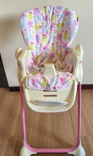 Multiple adjustment baby to toddler high chair