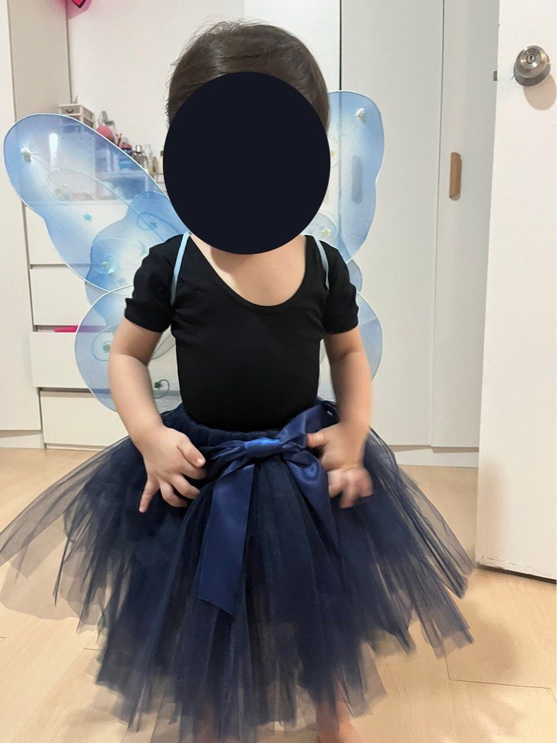 Navy blue tutu skirt and butterfly wings Babies Kids Babies